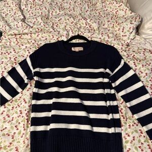 Philosophy Navy and White Striped Sweater